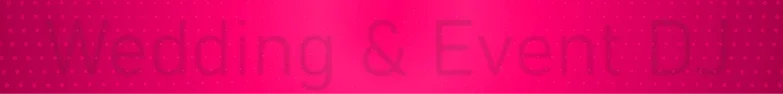 Wedding und Event DJ Mirko Anders Text in pink: "Weddings & Event Design"